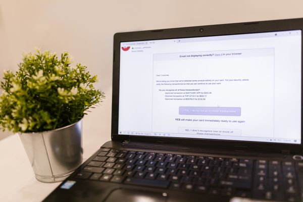 Laptop showing an email inbox, representing automated email flows
